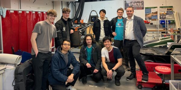 One of the Our Virtual Academy trainers (Ben Stockton) with some learners who attended Formula Student High Voltage Essentials Imperial College London.