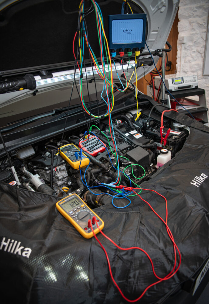 Diagnostic tests being performed